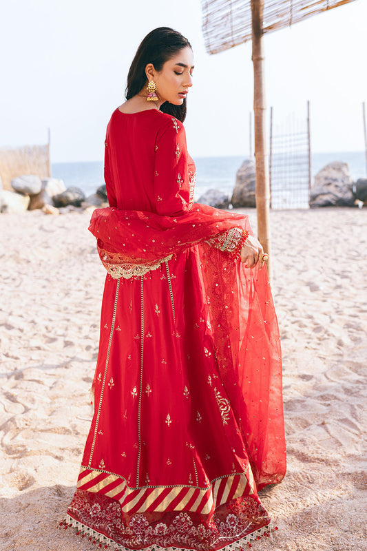 Ghazal Zarposh Jahanara – Luxury Embroidered Unstitched 3 Piece Festive Lawn & Organza Suit with Dupatta