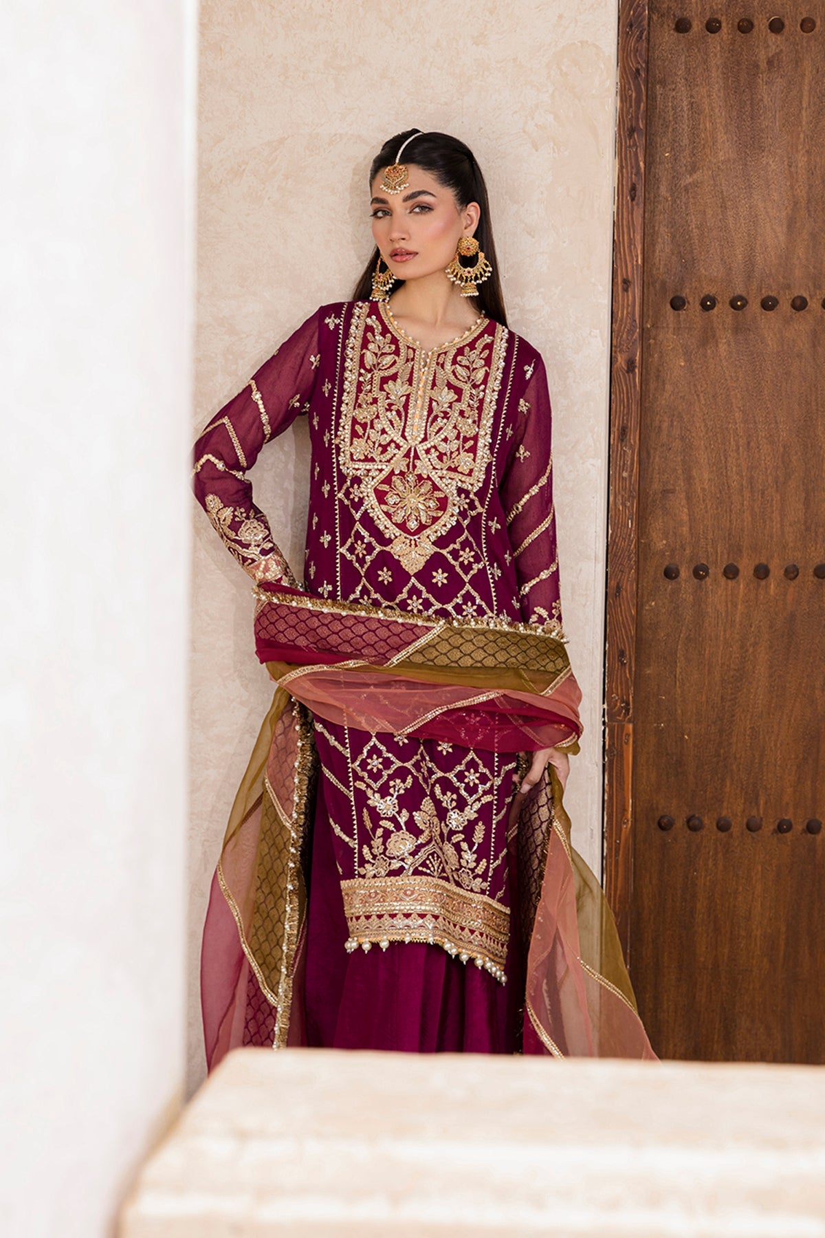 MIRAKA Zarposh Jahanara Embroidered Unstitched 3 Piece Festive Suit