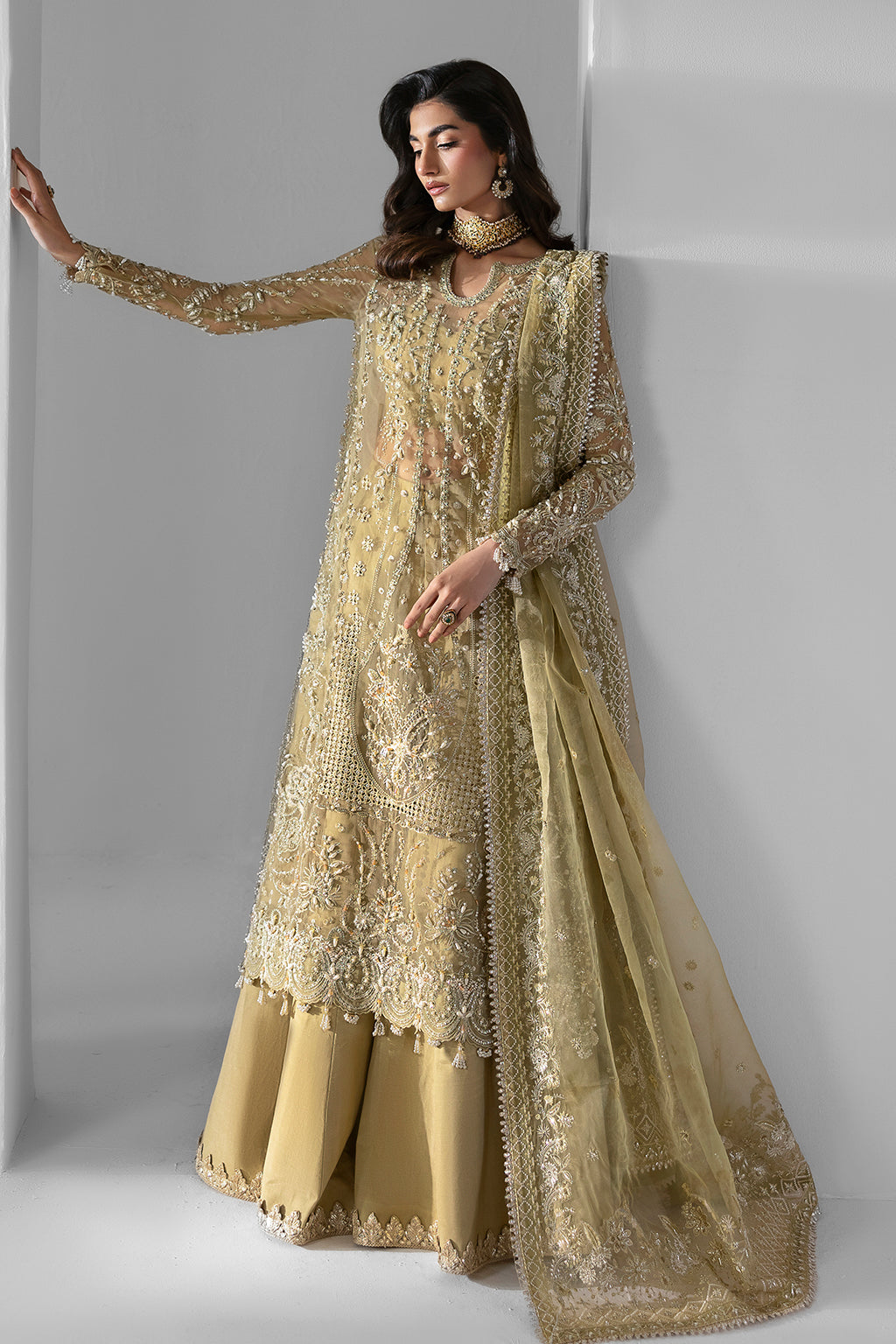 Elixir Zarposh Jahanara – Embroidered Organza Unstitched 3 Piece Festive Suit