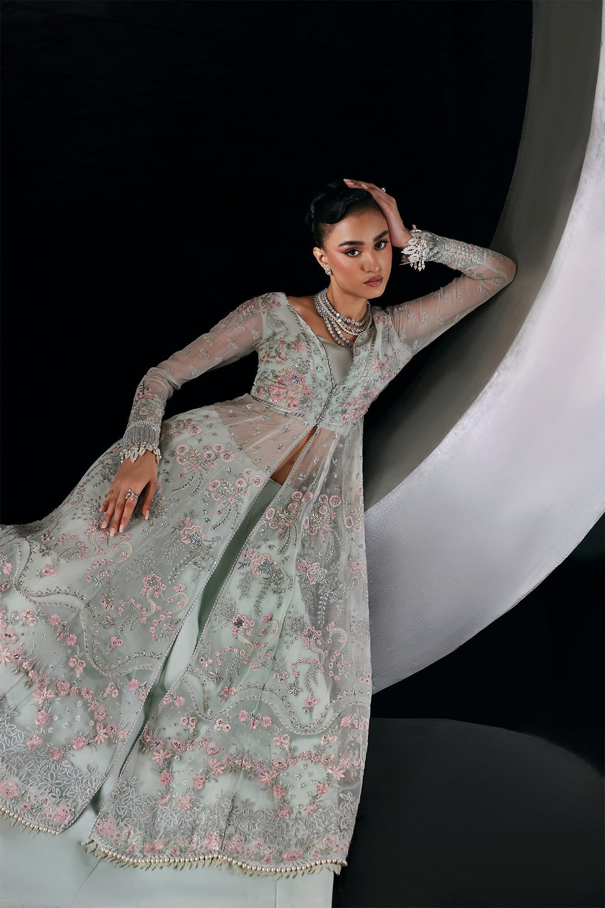 Verae Zarposh Jahanara Embroidered Unstitched 3 Piece Festive Chiffon Suit with Organza Dupatta