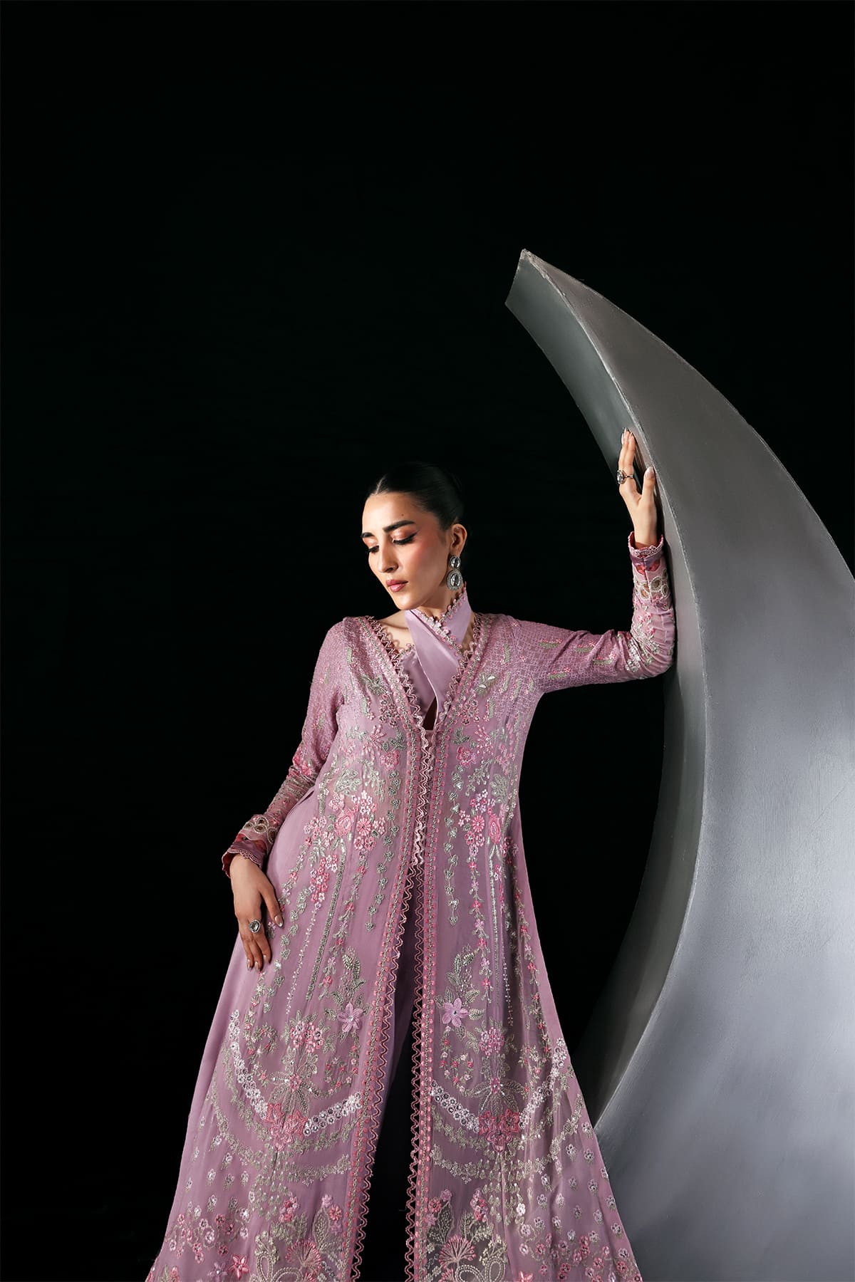 Serein Zarposh Jahanara Embroidered Unstitched 3 Piece Festive Chiffon Suit with Organza Dupatta