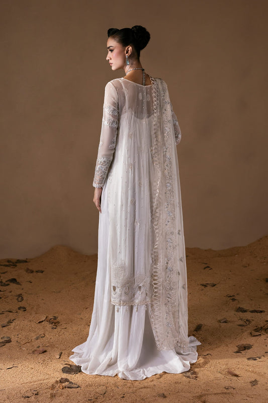 Mystique Zarposh Jahanara Embroidered Unstitched 3 Piece Festive Chiffon Suit with Organza Dupatta