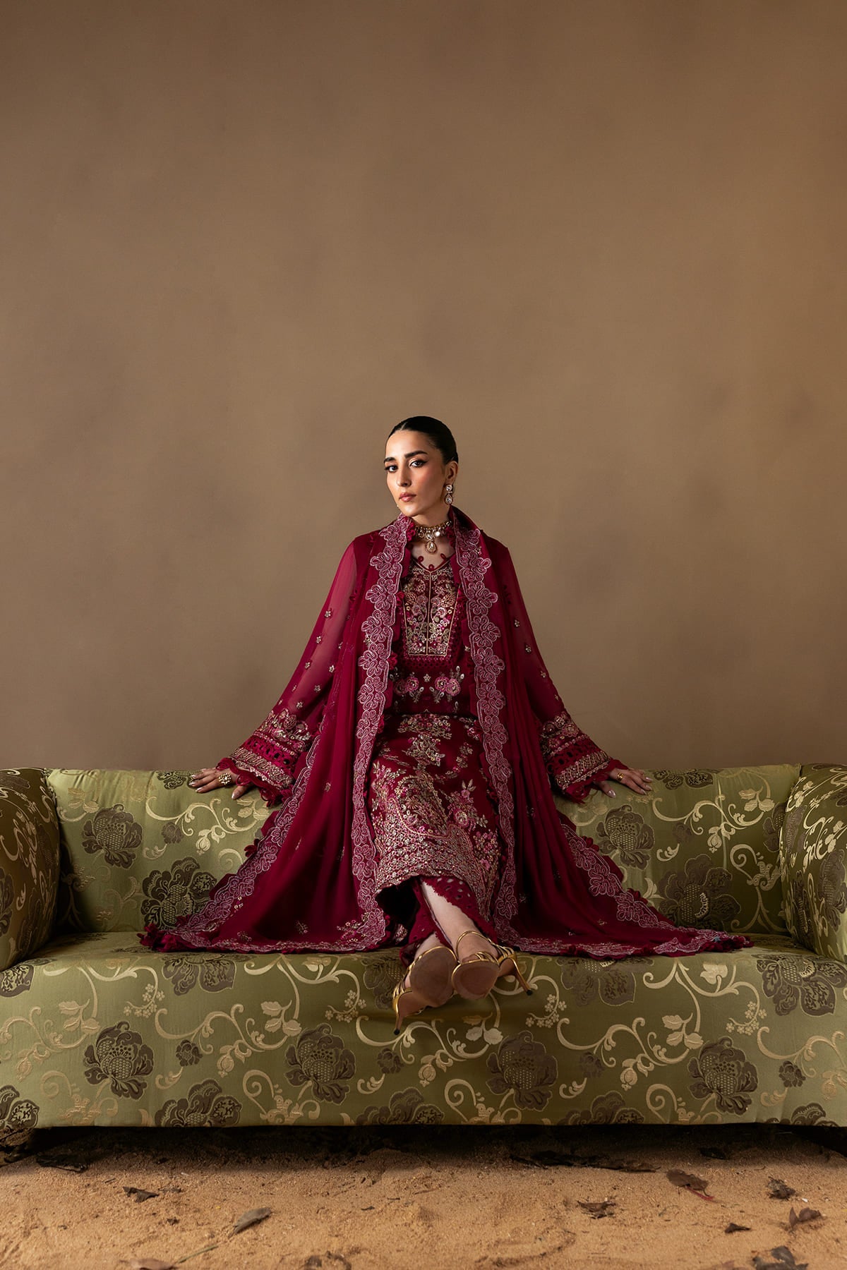 Poise Zarposh Jahanara Embroidered Unstitched 3 Piece Festive Chiffon Suit with Raw Silk Trouser