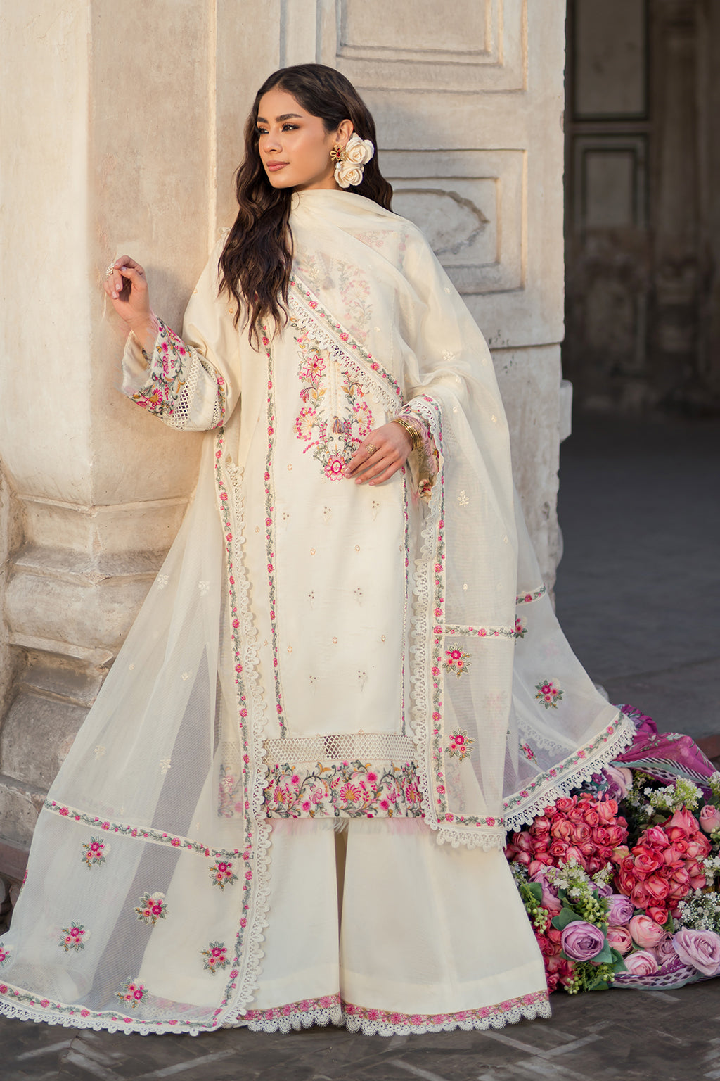 Jhansi Zarposh Jahanara Embroidered Unstitched 3 Piece Festive Suit