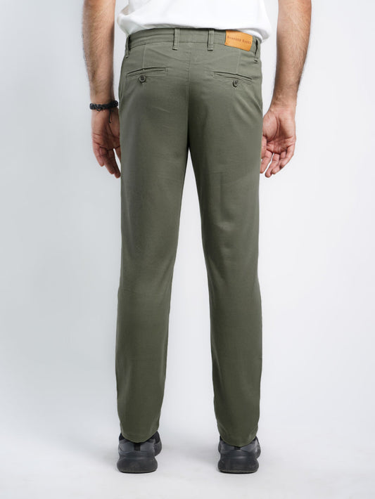 Olive Straight Fit Chino Pant