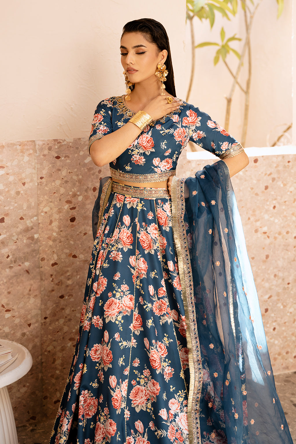 Charmeuse Zarposh Jahanara Embroidered Stitched 3 Piece Festive Suit