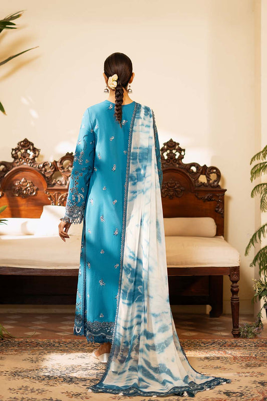 Azal Zarposh Jahanara Embroidered Unstitched 3 Piece Festive Lawn Suit with Chiffon Dupatta