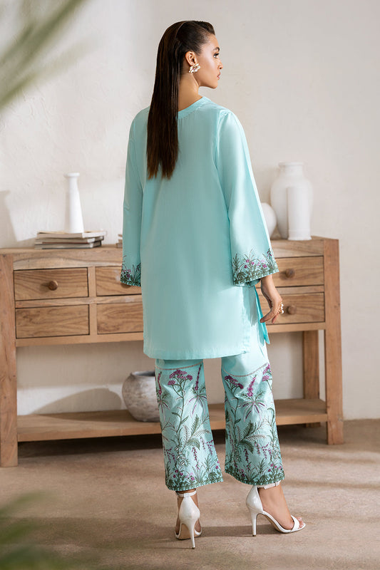 Aqua Zarposh Jahanara Embroidered Stitched 2 Piece Festive Suit – Cotton Shirt & Trouser