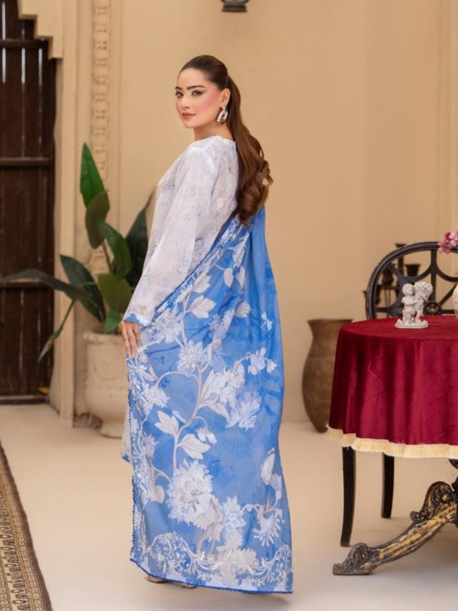 Safa iman printed lawn 3pc