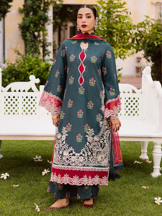 Mahnur Gulzar Luxury Embroidered Viscose 3pc