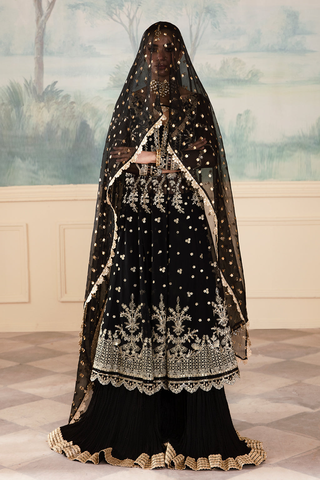 Nafeesa Zarposh Jahanara Embroidered Unstitched 3 Piece Festive Suit