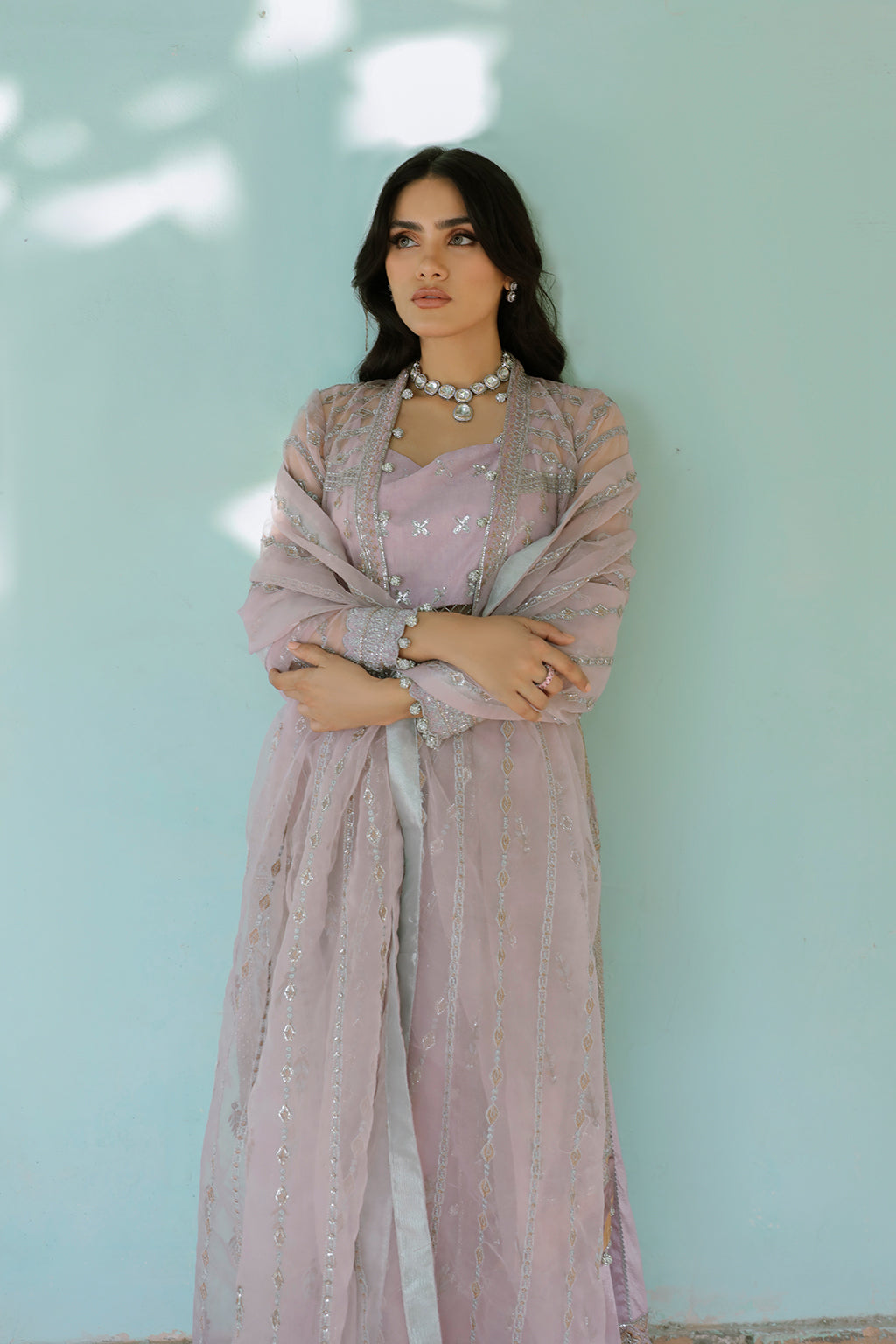 SALVIA Zarposh Jahanara – Luxury Embroidered Unstitched 3 Piece Festive Net & Velvet Suit with Hand Work