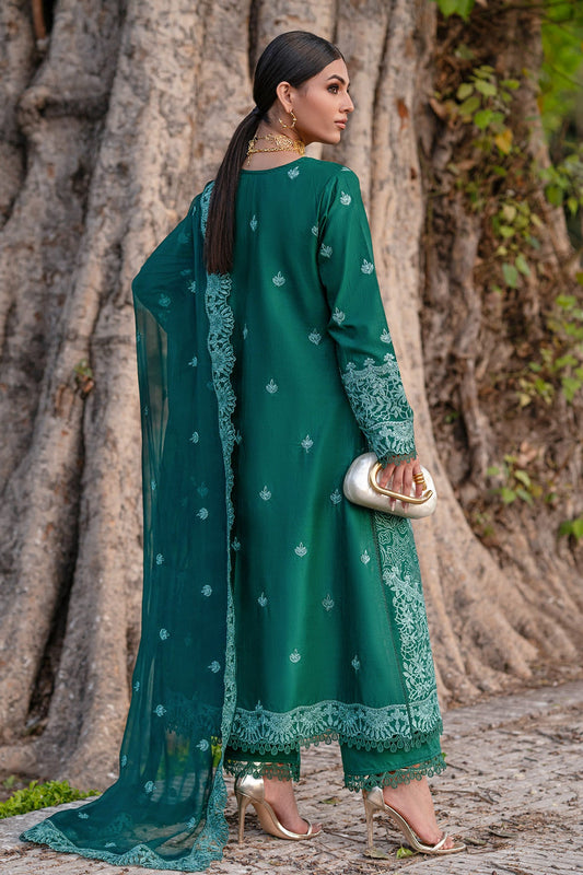 Odessa Zarposh Jahanara Embroidered Unstitched 3 Piece Festive Lawn Suit with Chiffon Dupatta