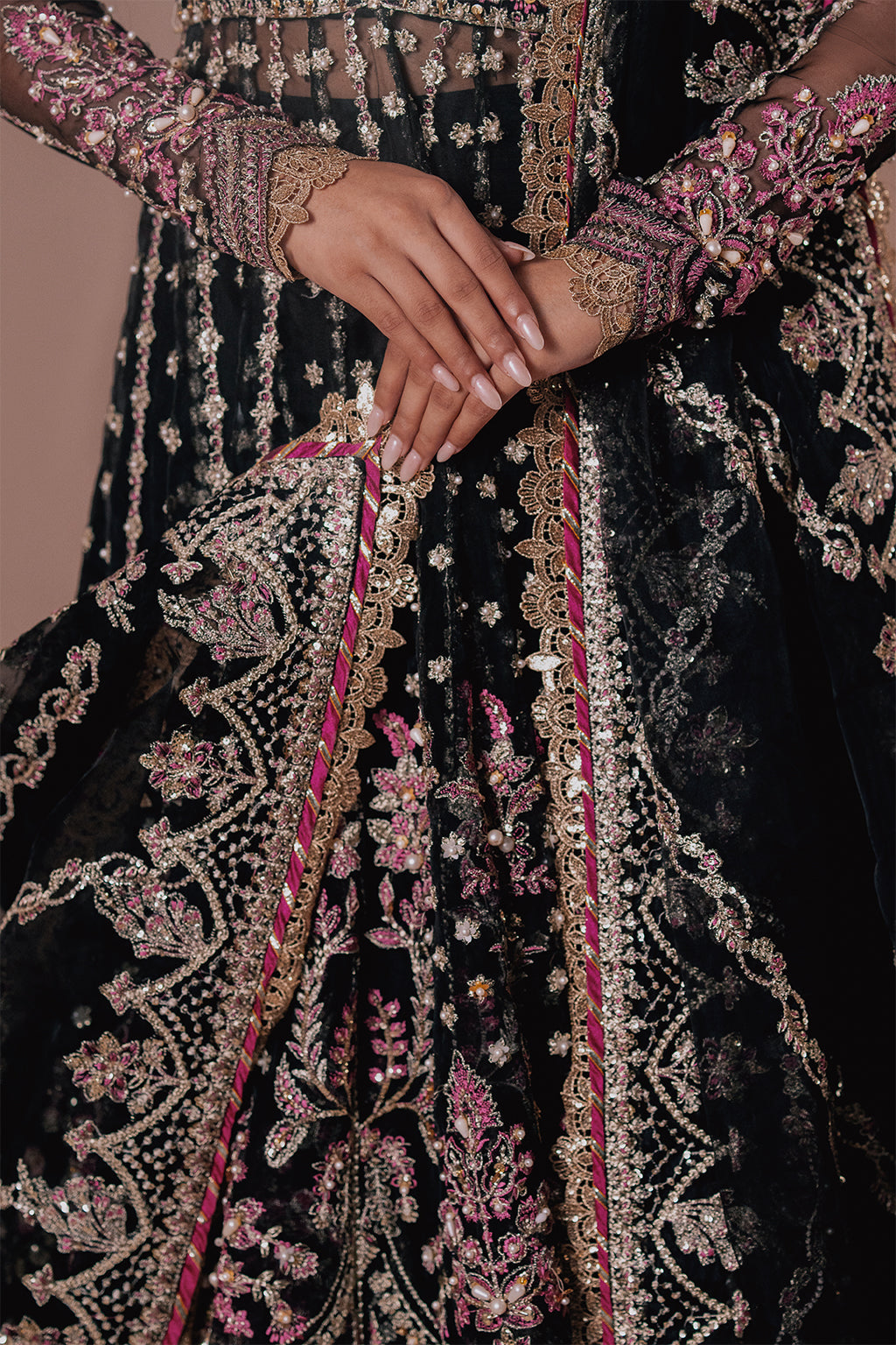 Qara Zarposh Jahanara Embroidered Unstitched 3 Piece Festive Suit
