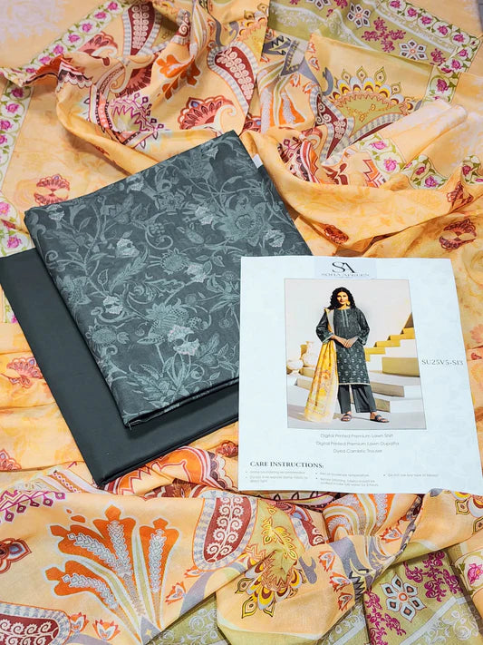 Soha Afreen Unstitched Digital Printed Lawn 3pc