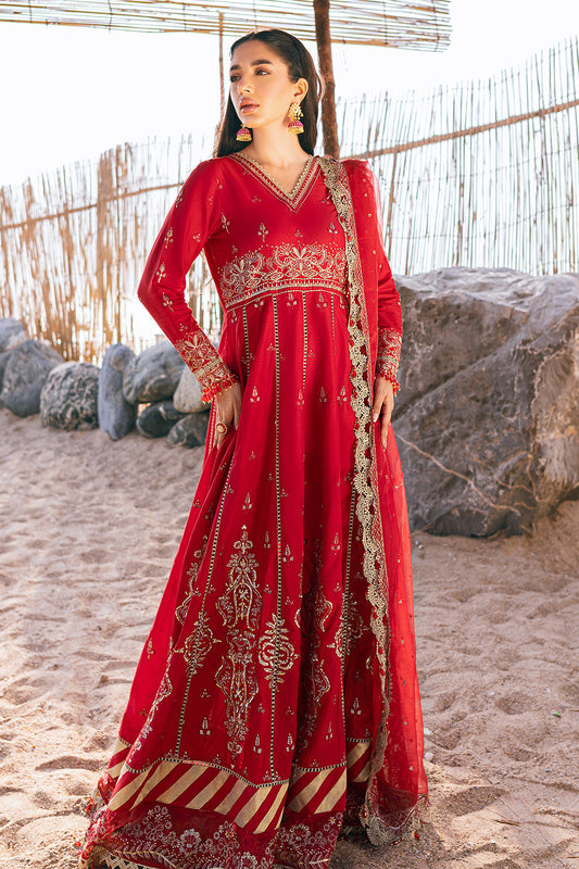 Ghazal Zarposh Jahanara – Luxury Embroidered Unstitched 3 Piece Festive Lawn & Organza Suit with Dupatta