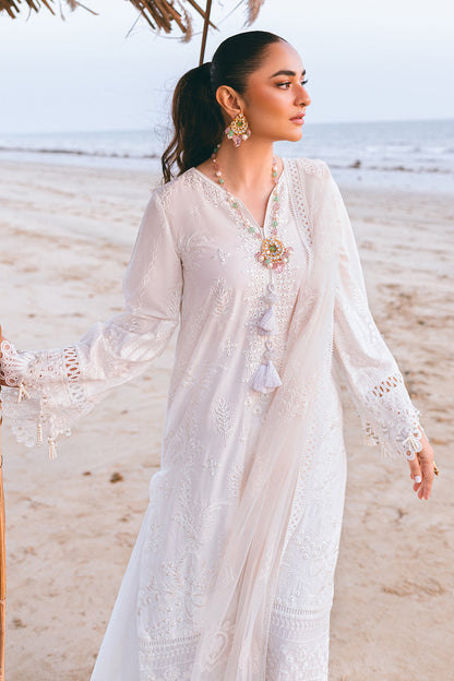 Falak – Luxury Embroidered Lawn 3 Piece Suit with Net Laser Dupatta & Cotton Trouser