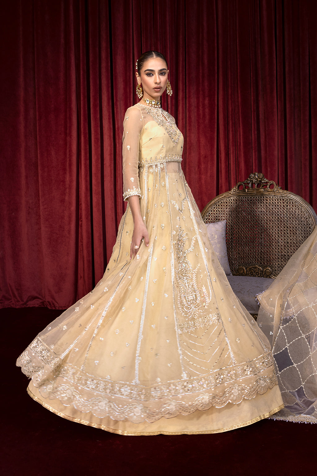 JANAN Zarposh Jahanara Embroidered Unstitched 3 Piece Festive Suit