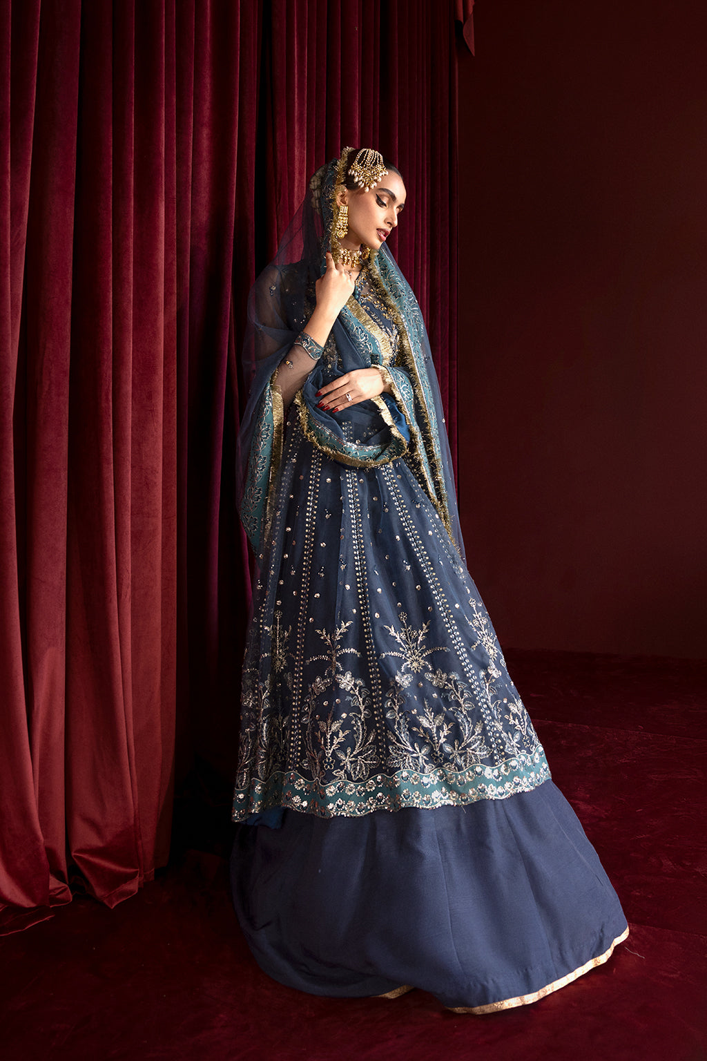 AZRIA Zarposh Jahanara Embroidered Unstitched 3 Piece Festive Suit