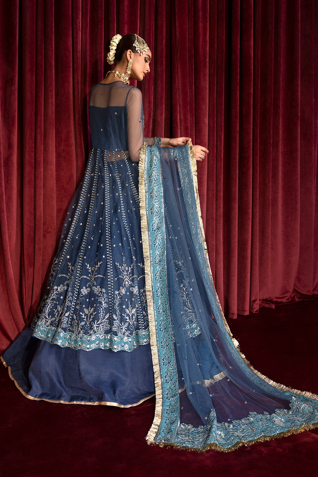 AZRIA Zarposh Jahanara Embroidered Unstitched 3 Piece Festive Suit