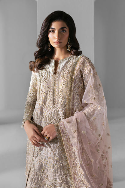 Ember Zarposh Jahanara – Embroidered Zari Organza Unstitched 3 Piece Festive Suit with Net Dupatta & Raw Silk Trouser