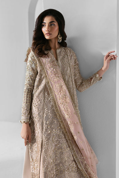 Ember Zarposh Jahanara – Embroidered Zari Organza Unstitched 3 Piece Festive Suit with Net Dupatta & Raw Silk Trouser