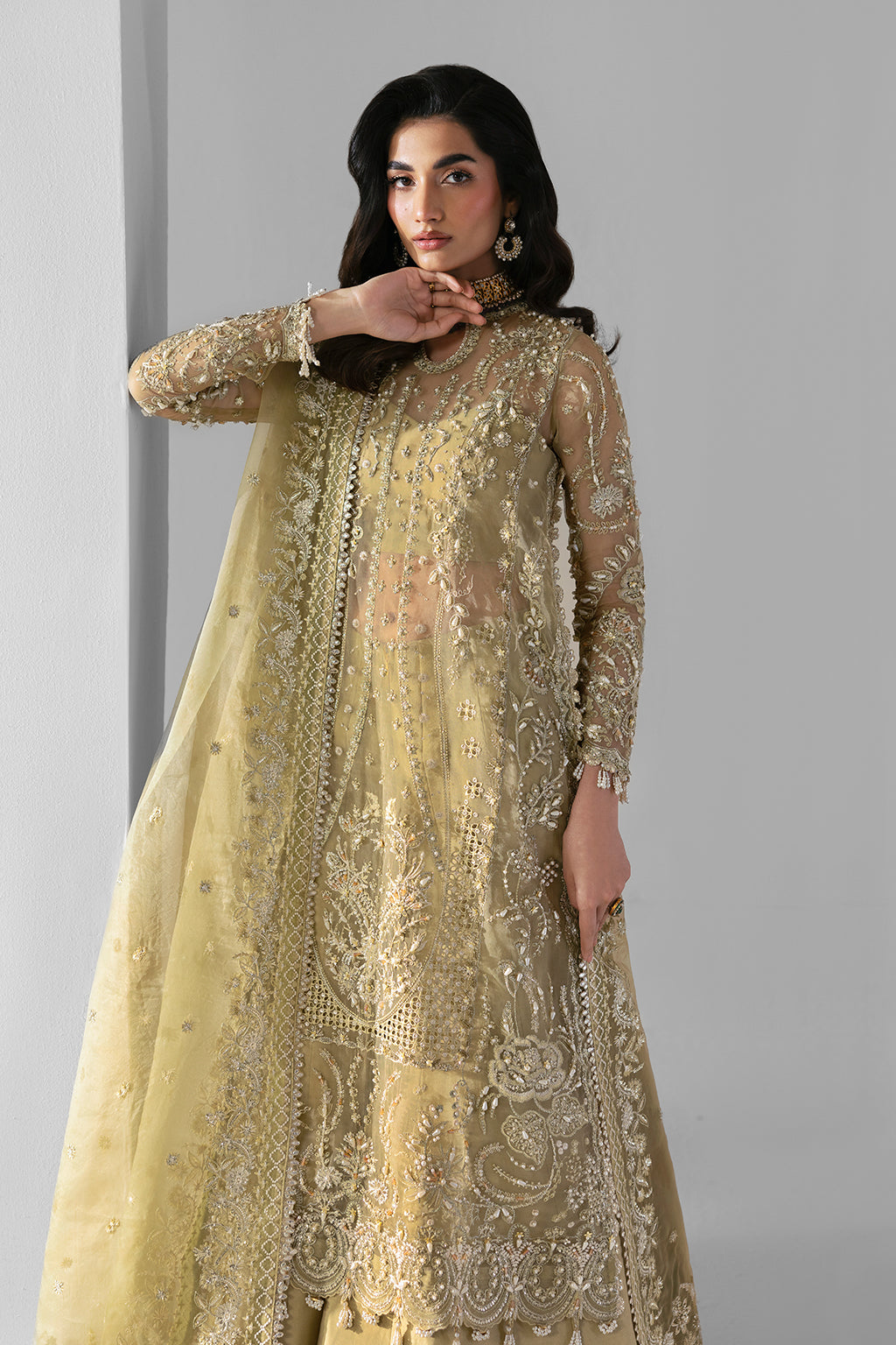 Elixir Zarposh Jahanara – Embroidered Organza Unstitched 3 Piece Festive Suit