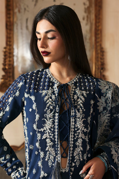 Inara Zarposh Jahanara Hand-Embellished Embroidered Unstitched 3 Piece Festive Raw Silk Suit with Organza Dupatta
