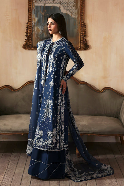 Inara Zarposh Jahanara Hand-Embellished Embroidered Unstitched 3 Piece Festive Raw Silk Suit with Organza Dupatta