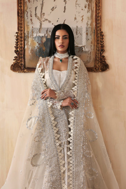 Zaunisa Zarposh Jahanara Embroidered Unstitched 3 Piece Festive Organza Suit with Zari Jacquard Trouser