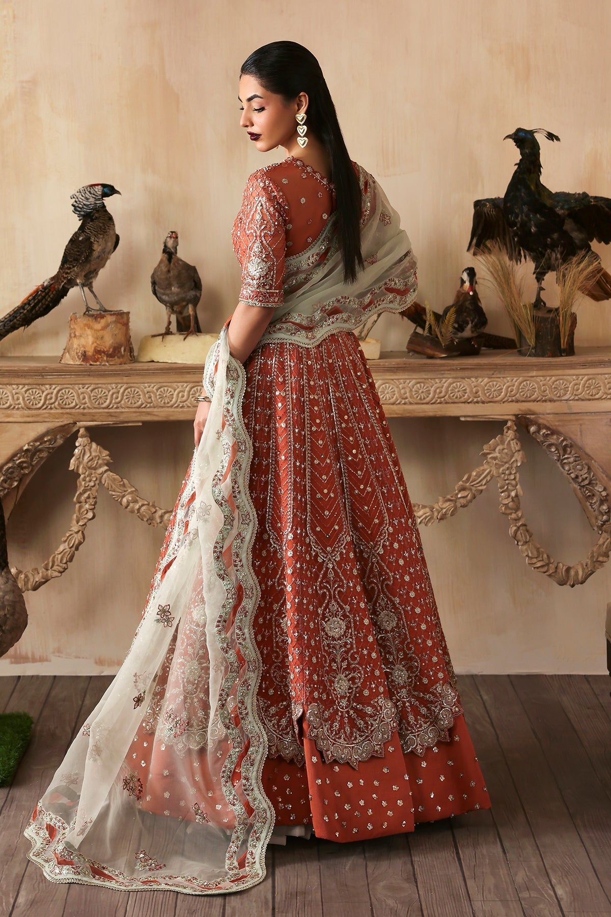 Mahgul Zarposh Jahanara Hand-Embellished Embroidered Unstitched 3 Piece Festive Raw Silk Suit with Organza Dupatta