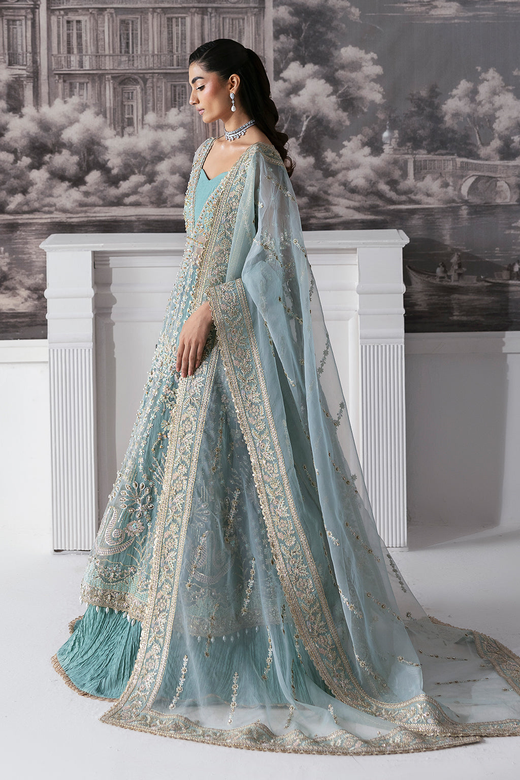 Velour Zarposh Jahanara – Embroidered Organza Unstitched 3 Piece Festive Suit