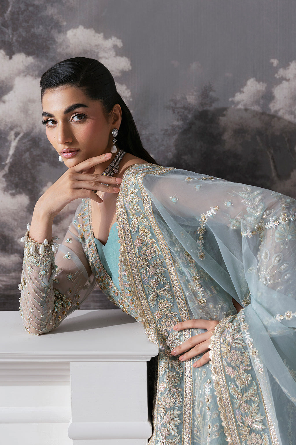 Velour Zarposh Jahanara – Embroidered Organza Unstitched 3 Piece Festive Suit
