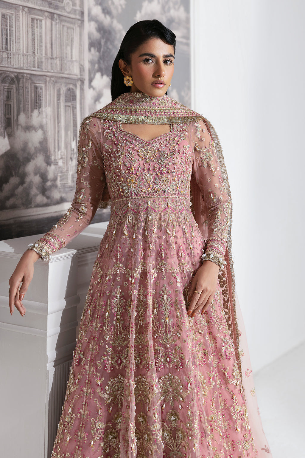Aurora Zarposh Jahanara – Embroidered Net Unstitched 3 Piece Festive Suit