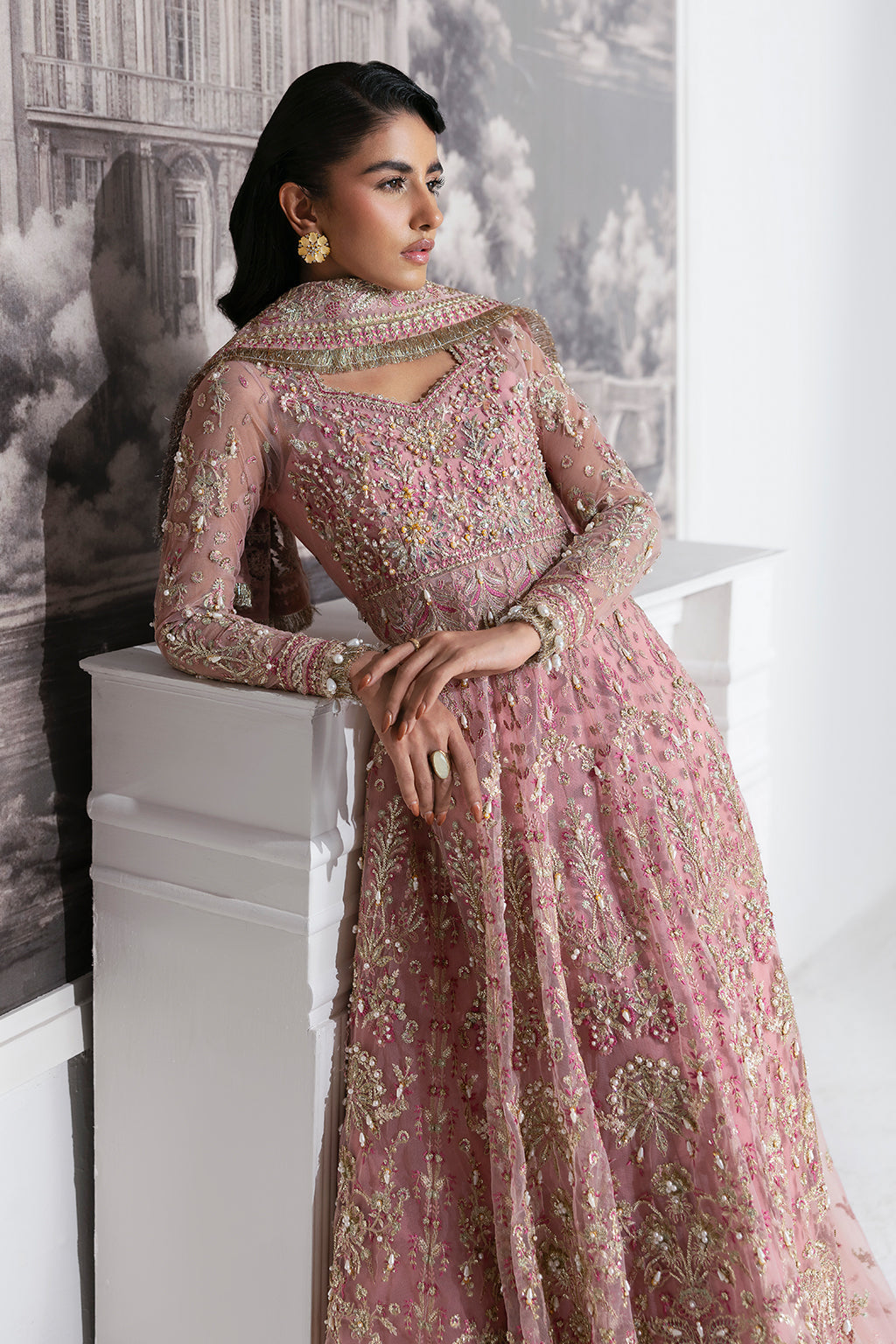 Aurora Zarposh Jahanara – Embroidered Net Unstitched 3 Piece Festive Suit