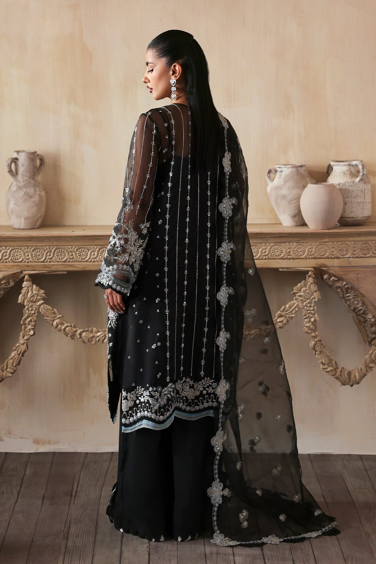 Ayzel Zarposh Jahanara Hand-Embellished Embroidered Unstitched 3 Piece Festive Organza Suit