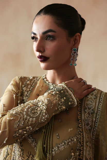 Zarqash Zarposh Jahanara Hand-Embellished Embroidered Unstitched 3 Piece Festive Raw Silk Suit