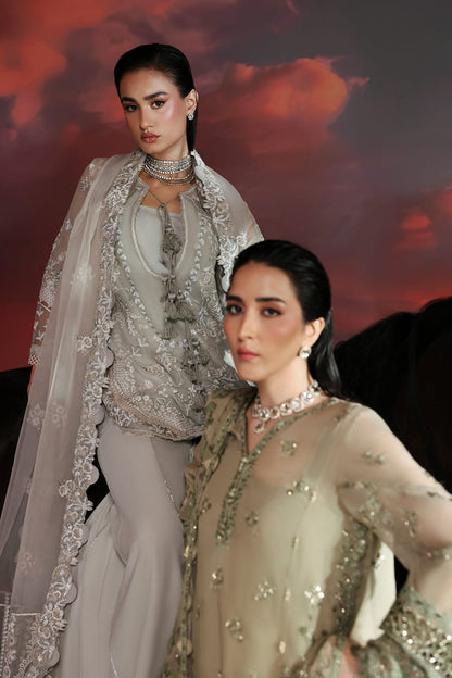 Lumen Zarposh Jahanara Embroidered Unstitched 3 Piece Festive Chiffon Suit with Raw Silk Trouser