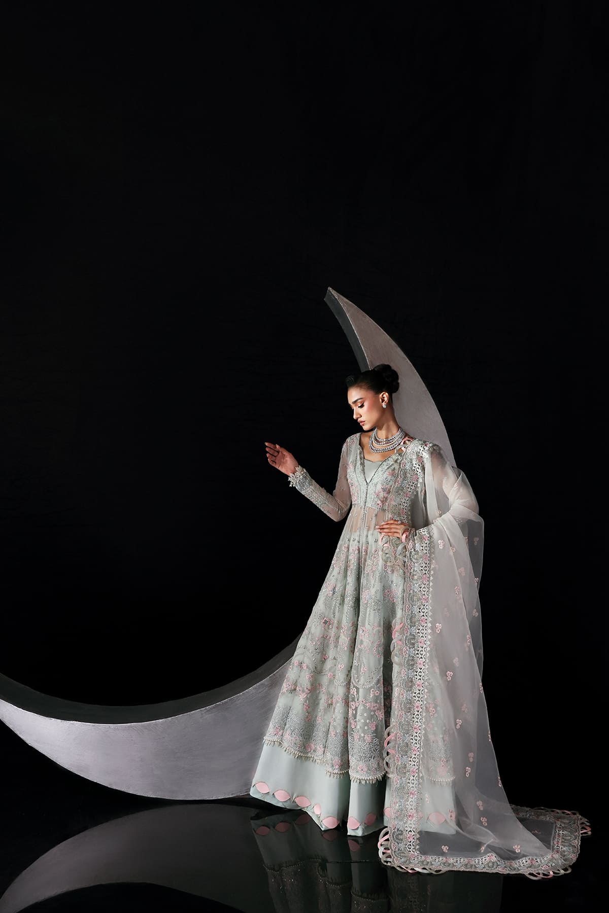 Verae Zarposh Jahanara Embroidered Unstitched 3 Piece Festive Chiffon Suit with Organza Dupatta