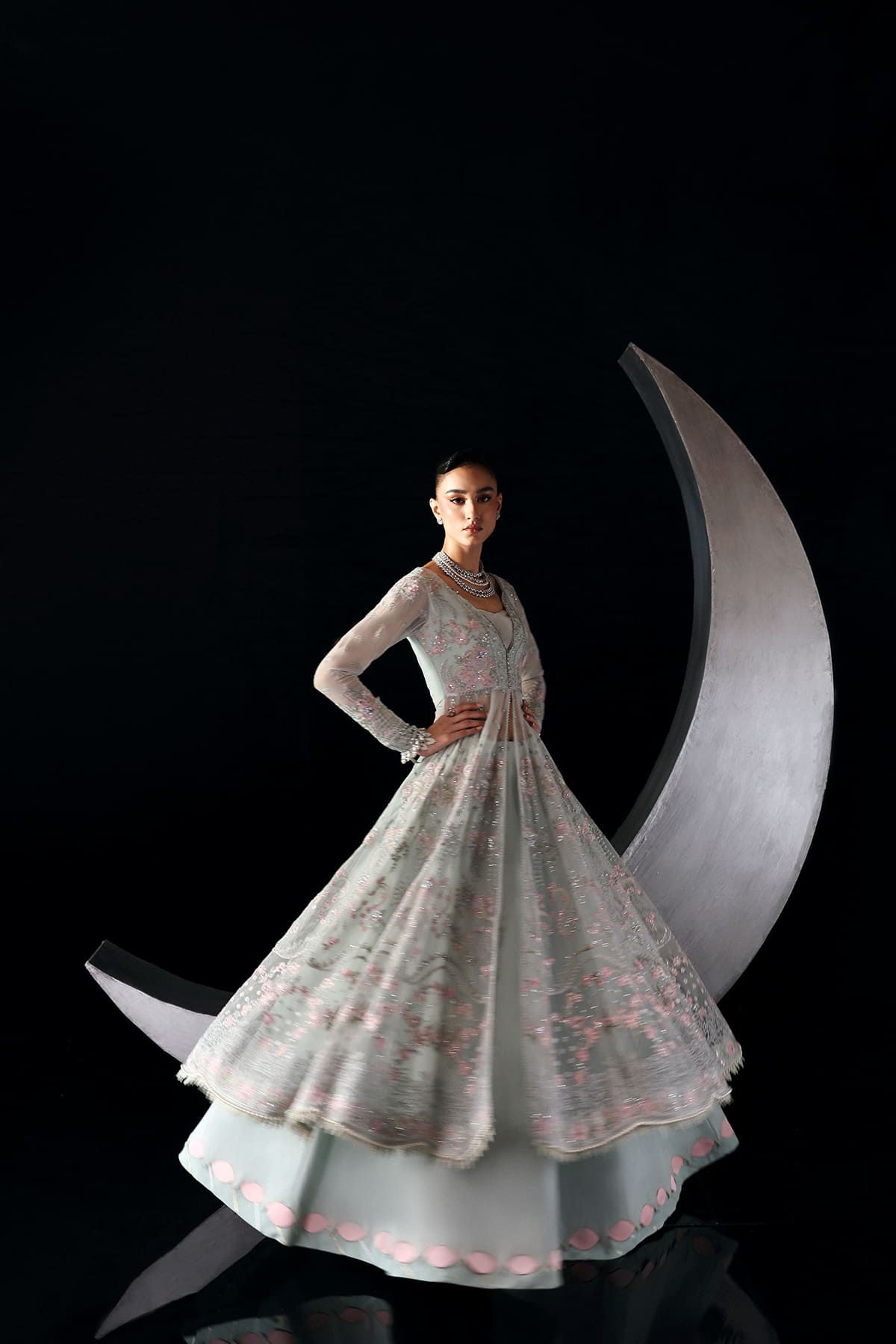 Verae Zarposh Jahanara Embroidered Unstitched 3 Piece Festive Chiffon Suit with Organza Dupatta