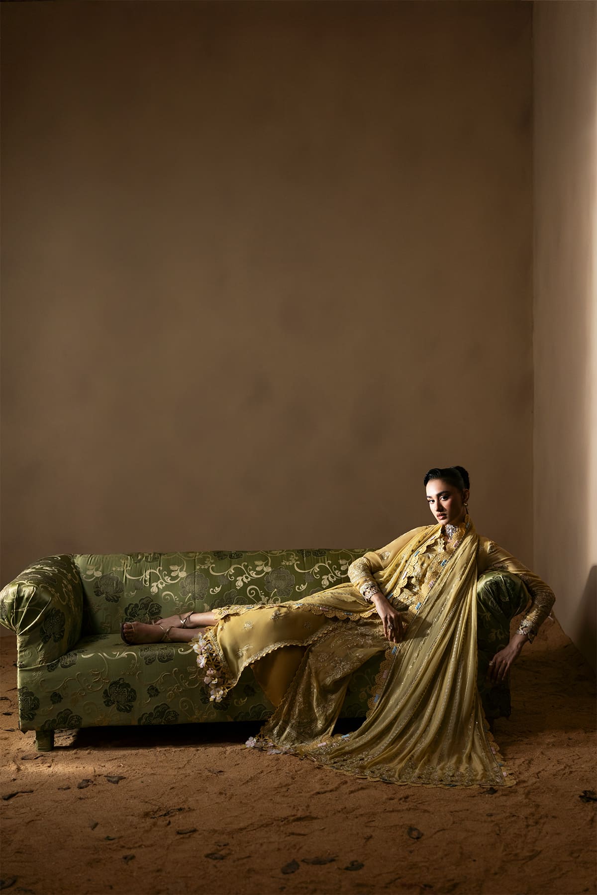 Cymelle Zarposh Jahanara Embroidered Unstitched 3 Piece Festive Chiffon Suit with Raw Silk Trouser