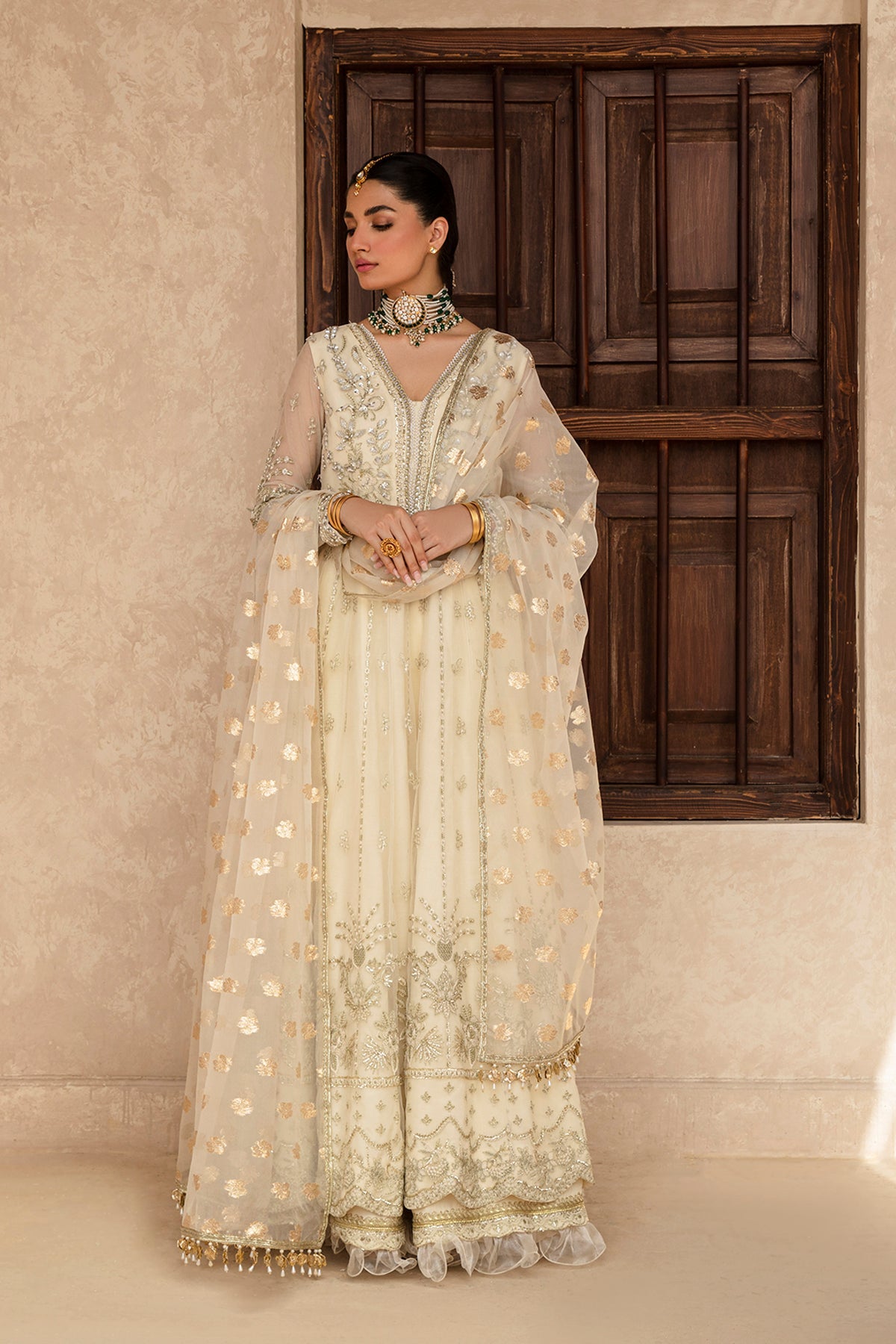 RANIYA Zarposh Jahanara Embroidered Unstitched 3 Piece Festive Suit
