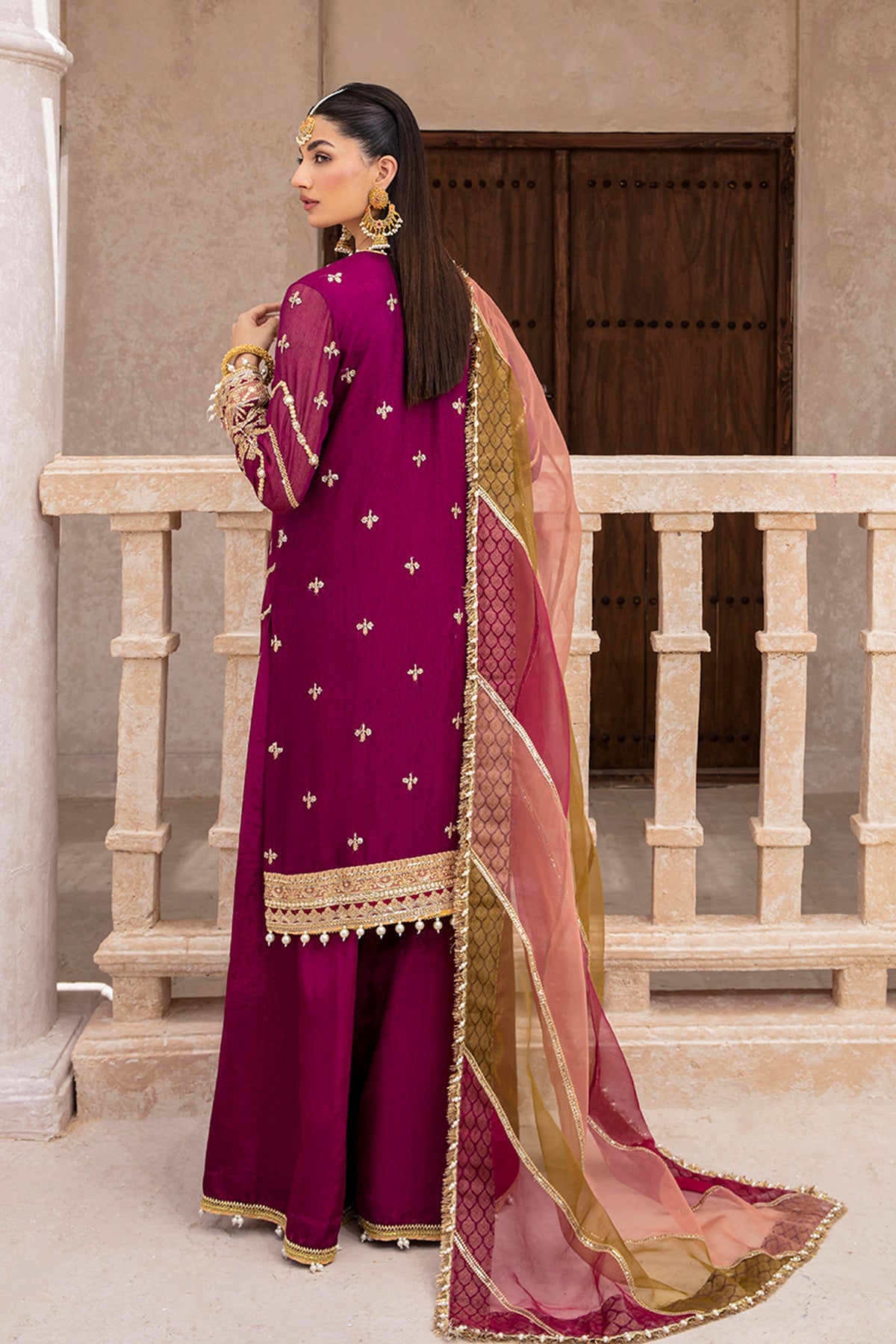 MIRAKA Zarposh Jahanara Embroidered Unstitched 3 Piece Festive Suit