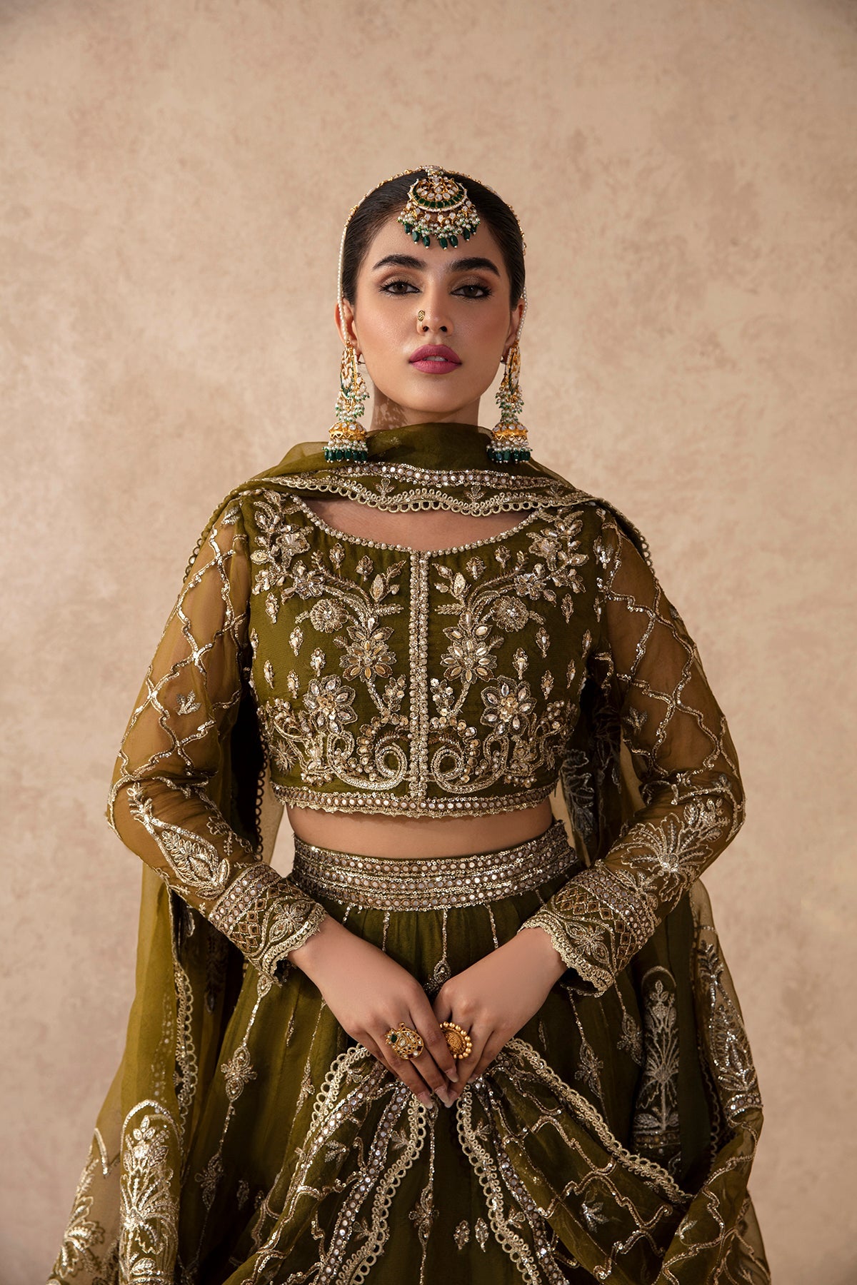 MAYA Zarposh Jahanara Embroidered Unstitched 3 Piece Festive Suit