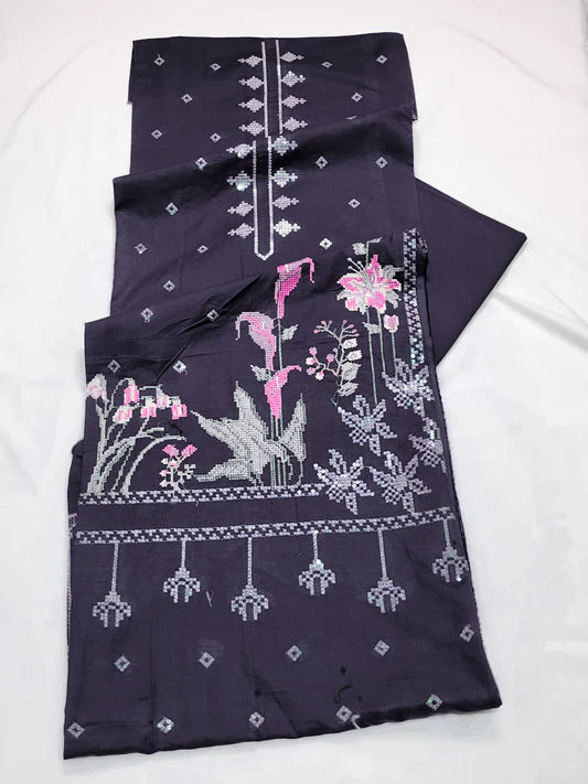Designer Unstitched Embroidered ST Lawn 2pc