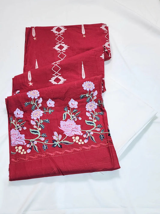 Designer Unstitched Embroidered ST Lawn 2pc
