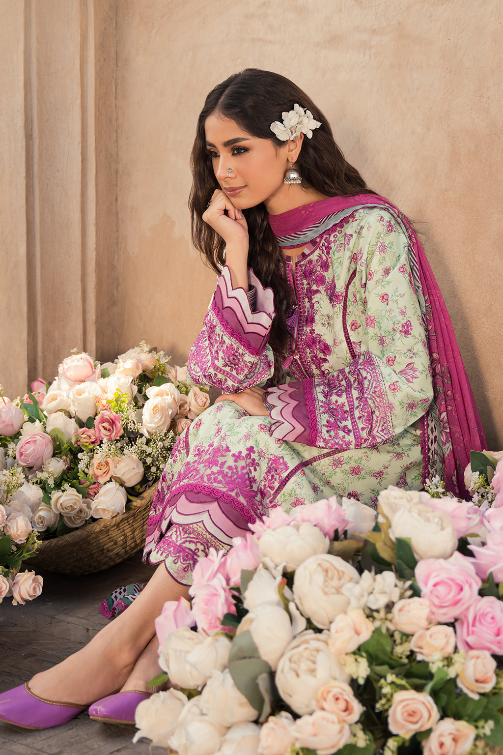 Rozalia Zarposh Jahanara Embroidered Unstitched 3 Piece Festive Suit