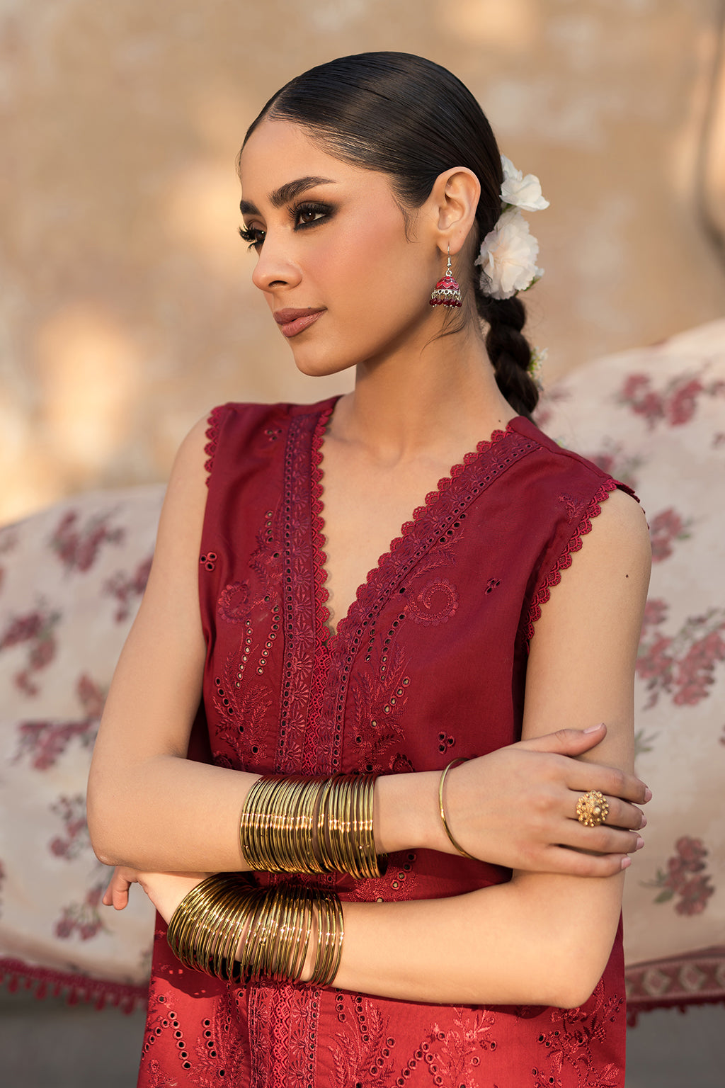 Saanjh Zarposh Jahanara Embroidered Unstitched 3 Piece Festive Suit