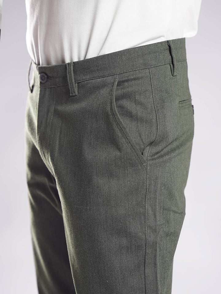 Green Straight Fit Chino Pant