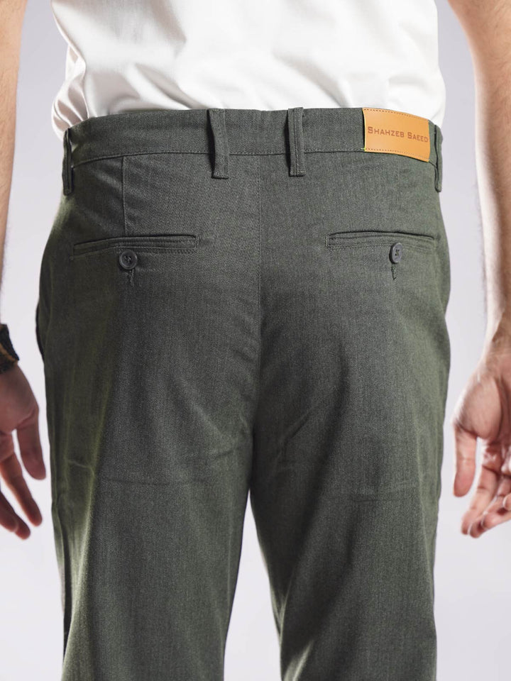 Green Straight Fit Chino Pant